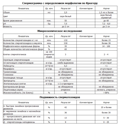Купить медицинские справки в Москве онлайн. Результаты спермограммы